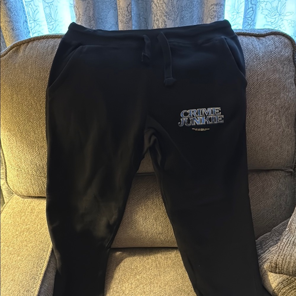 Black Crime Junkie Sweatpants